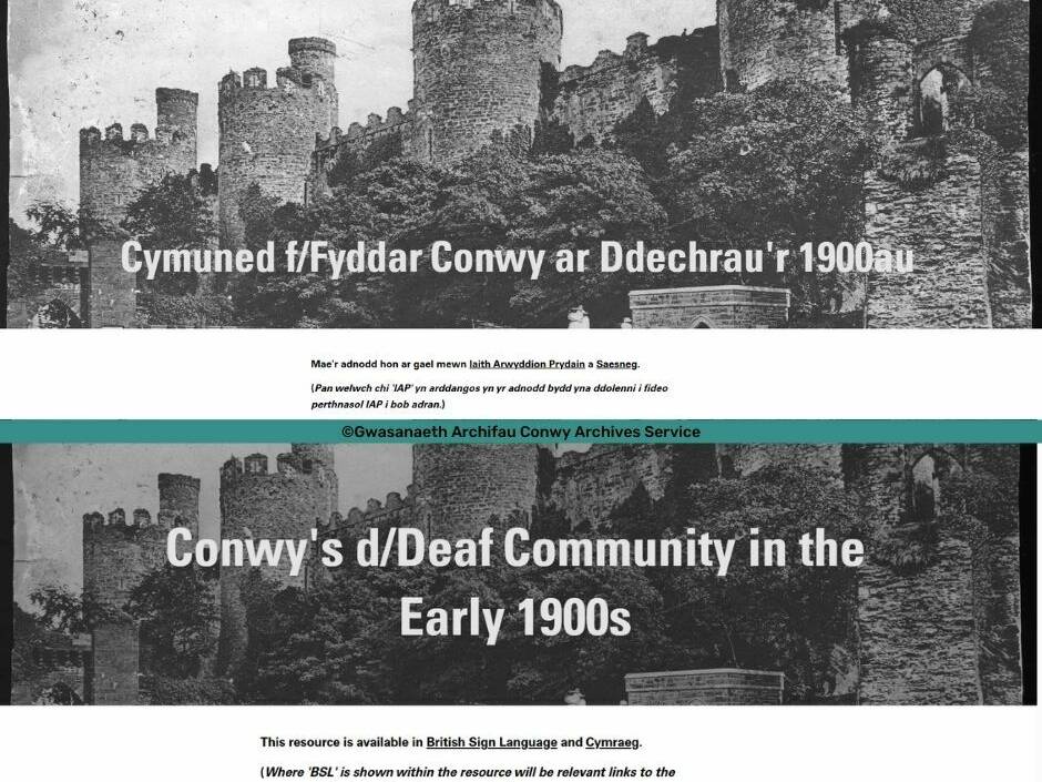 Cymuned f/Fyddar Conwy ar Ddechrau'r 1900au